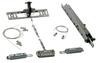 Automatic garage door locking kit, Linked to the connecting arm of the Somfy garage door operator, it is used to automatically unlock the door before it opens and relock when the door is closed.
