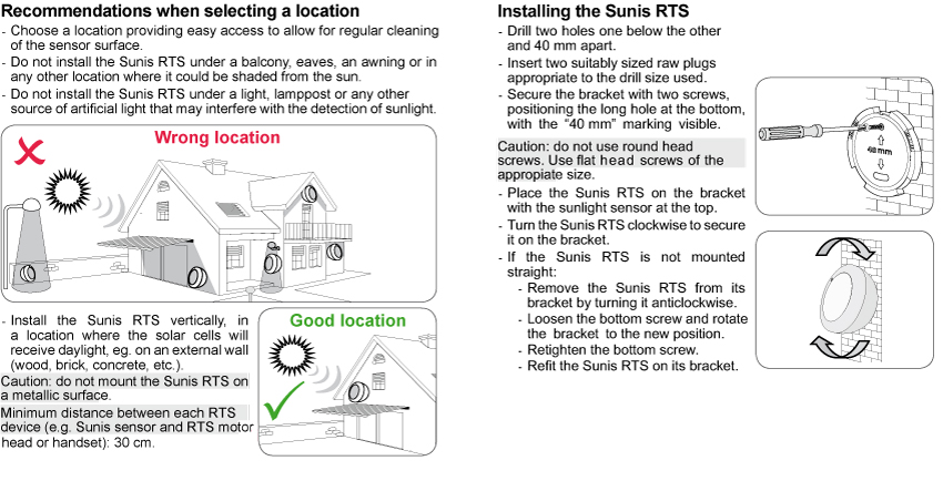 Sunis rec location+installation