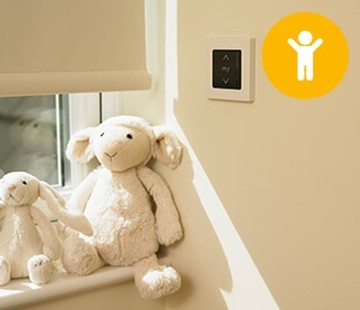 Enhances child safety by eliminating the need for pull cords