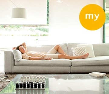 Set your electric blinds to a preferred position using Somfy®'s unique ‘my’ button